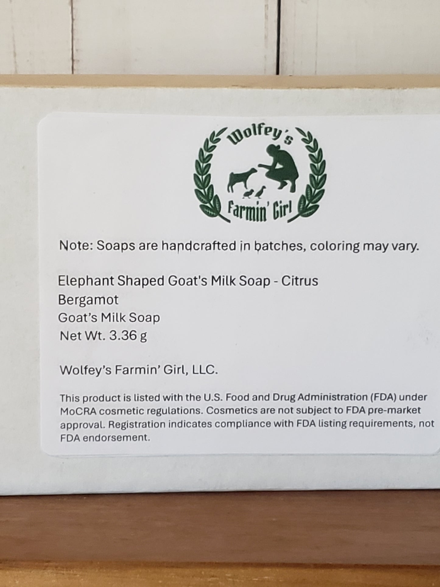 Elephant Shaped Goat's Milk Soap - Citrus