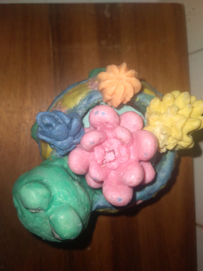 Goat Soap Turtle Shaped  Planter with Succulents - Dessert