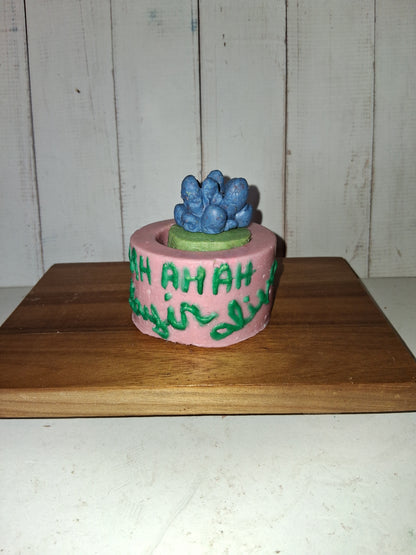 Stayin Alive Goat Soap Planter with Succulents - Melon