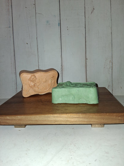2 pack Mermaid Goat Soap Bars - Peach, Pear