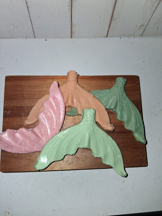 4 pack Mermaid Tails Goat Soap Bars - Orchard