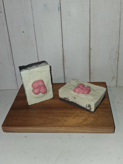 Cherry Cheesecake with Chocolate Frosting Goat Soap (2-Pack)