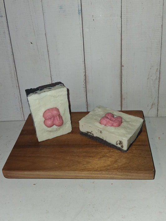 Cherry Cheesecake with Chocolate Frosting Goat Soap (2-Pack)