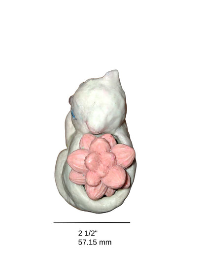 Goat Soap Kitty Shaped  Planter with Succulents - Melon