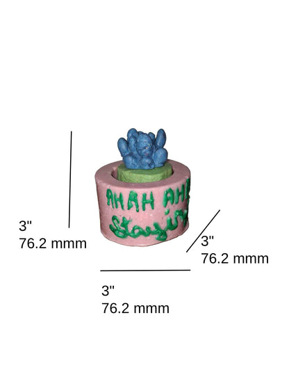 Stayin Alive Goat Soap Planter with Succulents - Melon