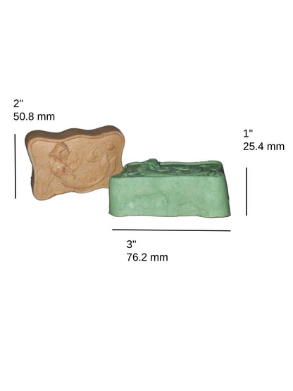 2 pack Mermaid Goat Soap Bars - Peach, Pear