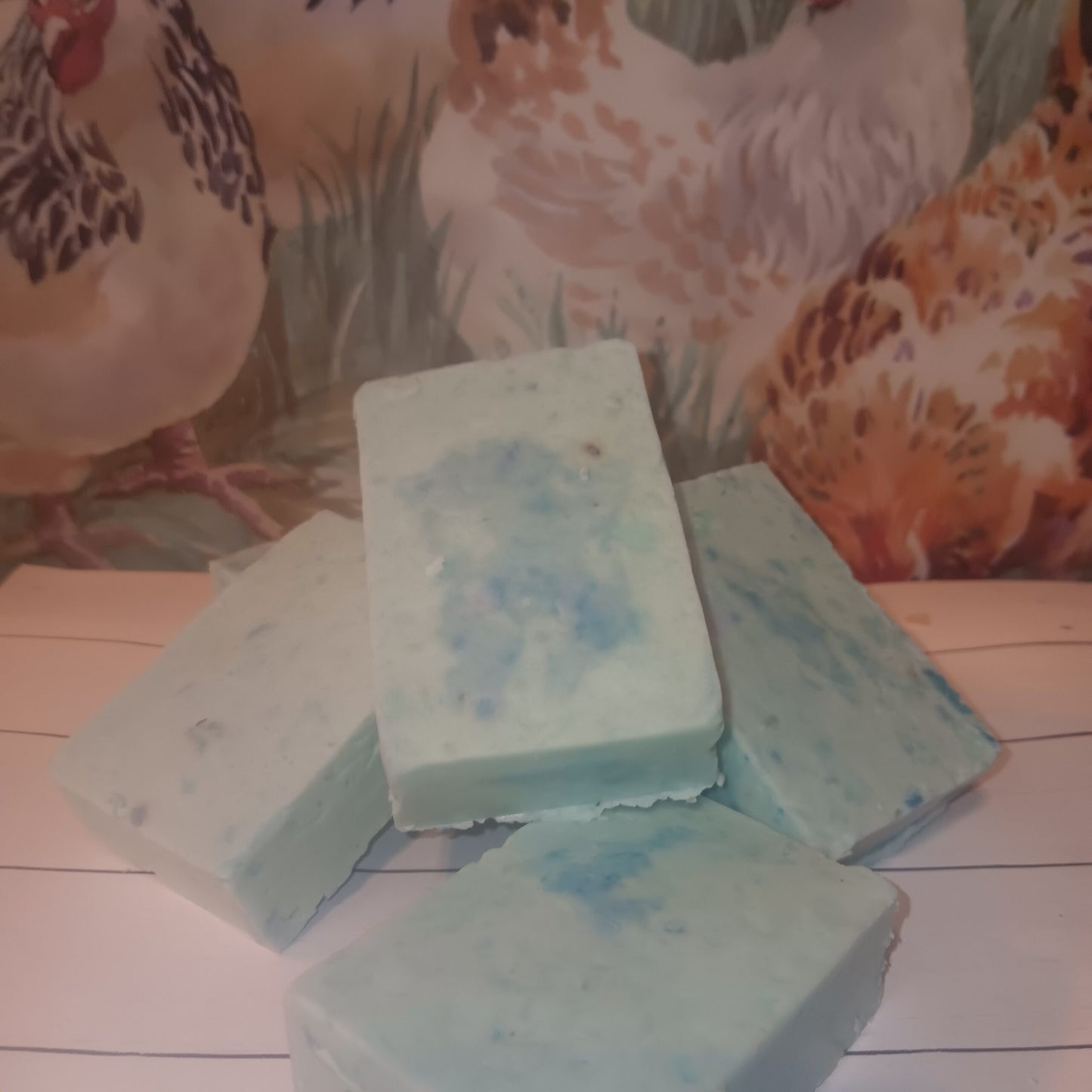 4 pack - Handmade Chill Surf Goat's Milk Soap scented with zesty lemon, tropical coconut, and tangy grapefruit