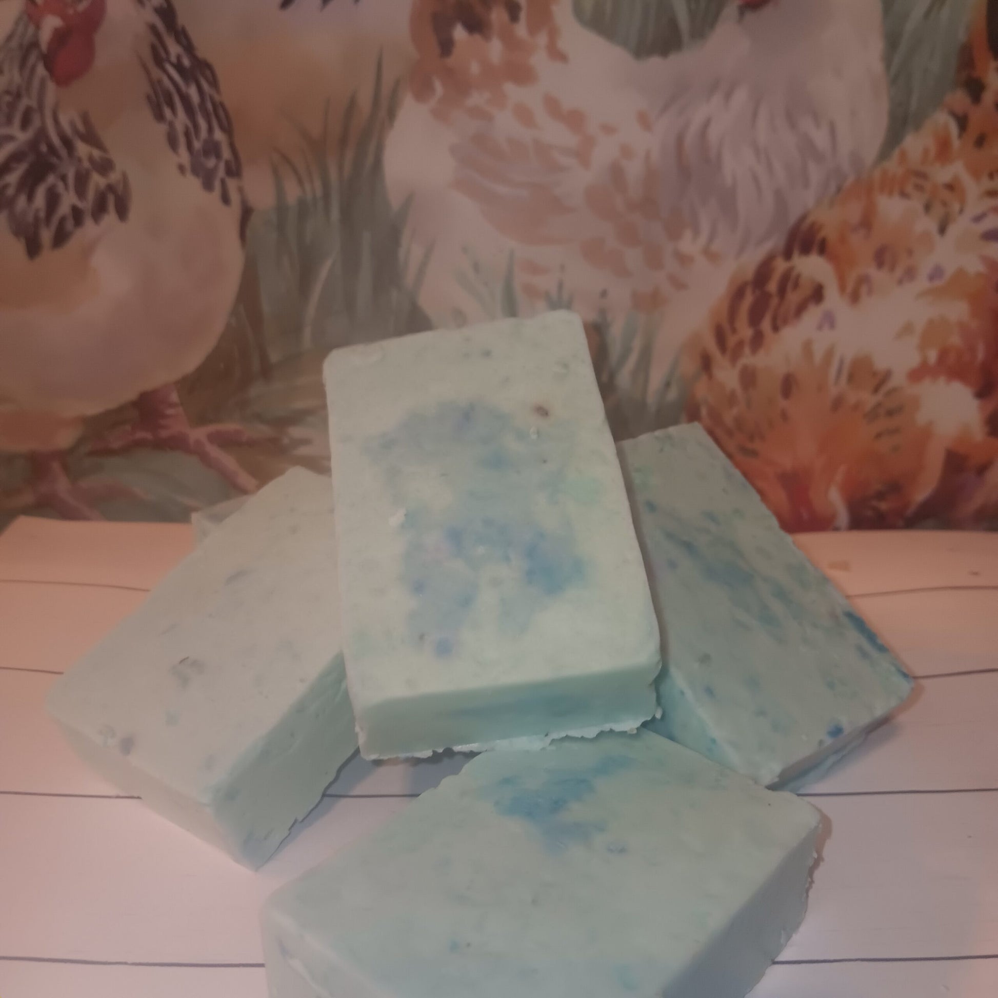 4 pack - Handmade Chill Surf Goat's Milk Soap scented with zesty lemon, tropical coconut, and tangy grapefruit