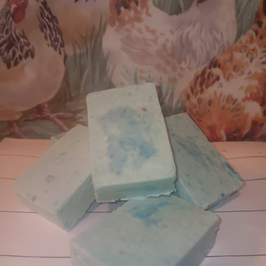 4 pack - Handmade Chill Surf Goat's Milk Soap scented with zesty lemon, tropical coconut, and tangy grapefruit