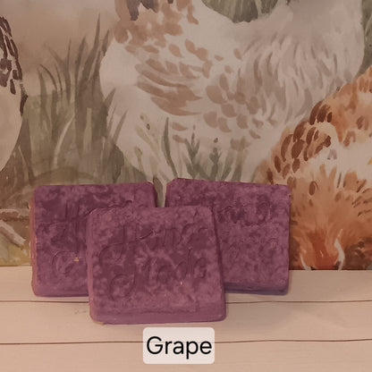 4 pack - Handmade Grape Scented Goat's Milk Soap