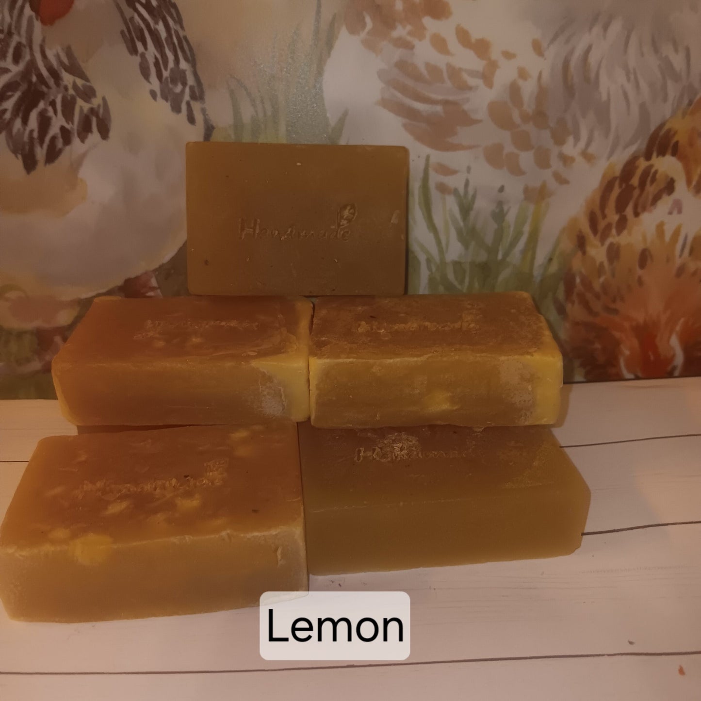 4 pack - Handmade Lemon Scented Goat's Milk Soap