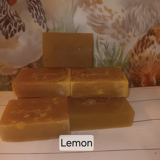4 pack - Handmade Lemon Scented Goat's Milk Soap