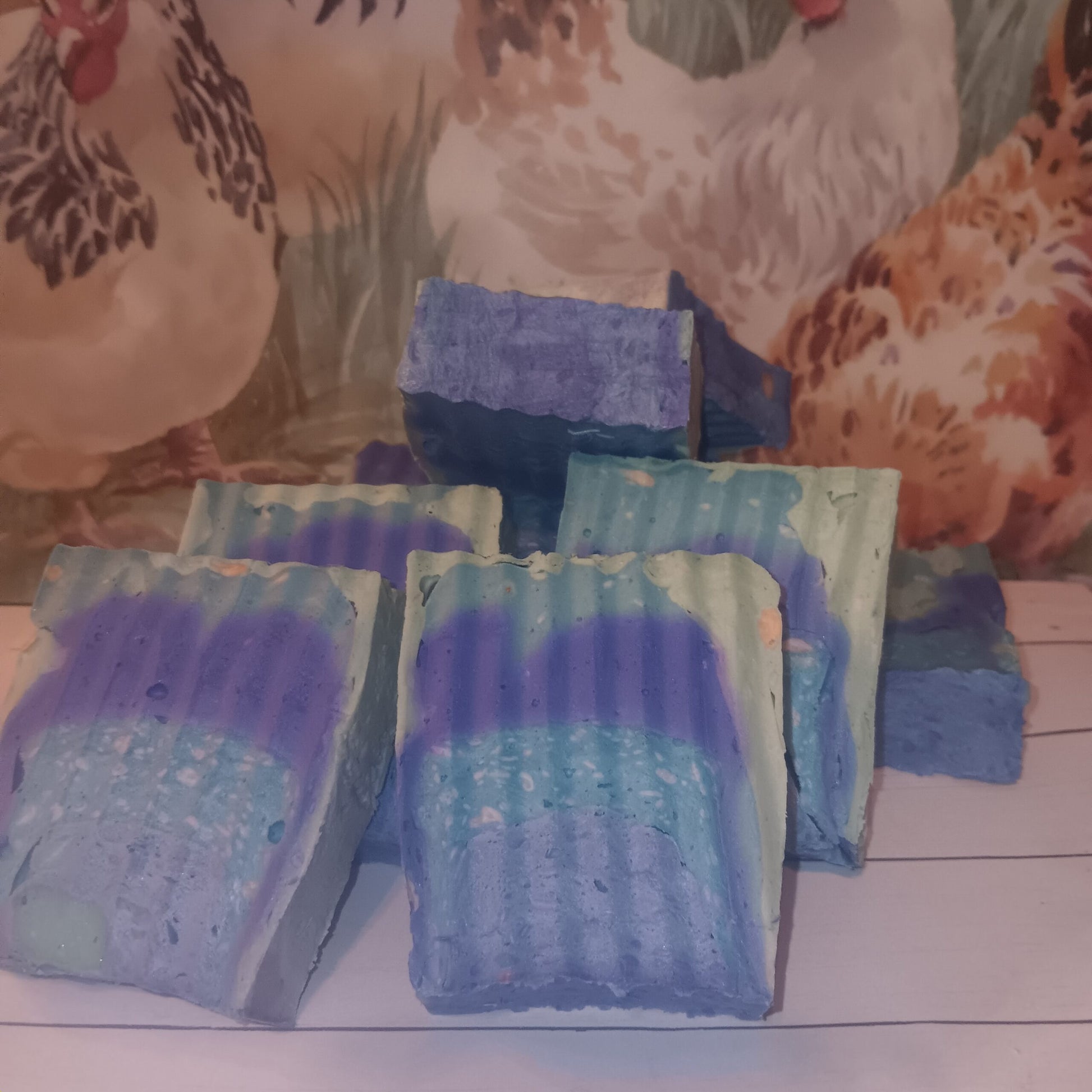 4 pack - Handmade Tooty Fruity Goat's Milk Soap scented with Musk Melon, Passion Fruit and Cranberry