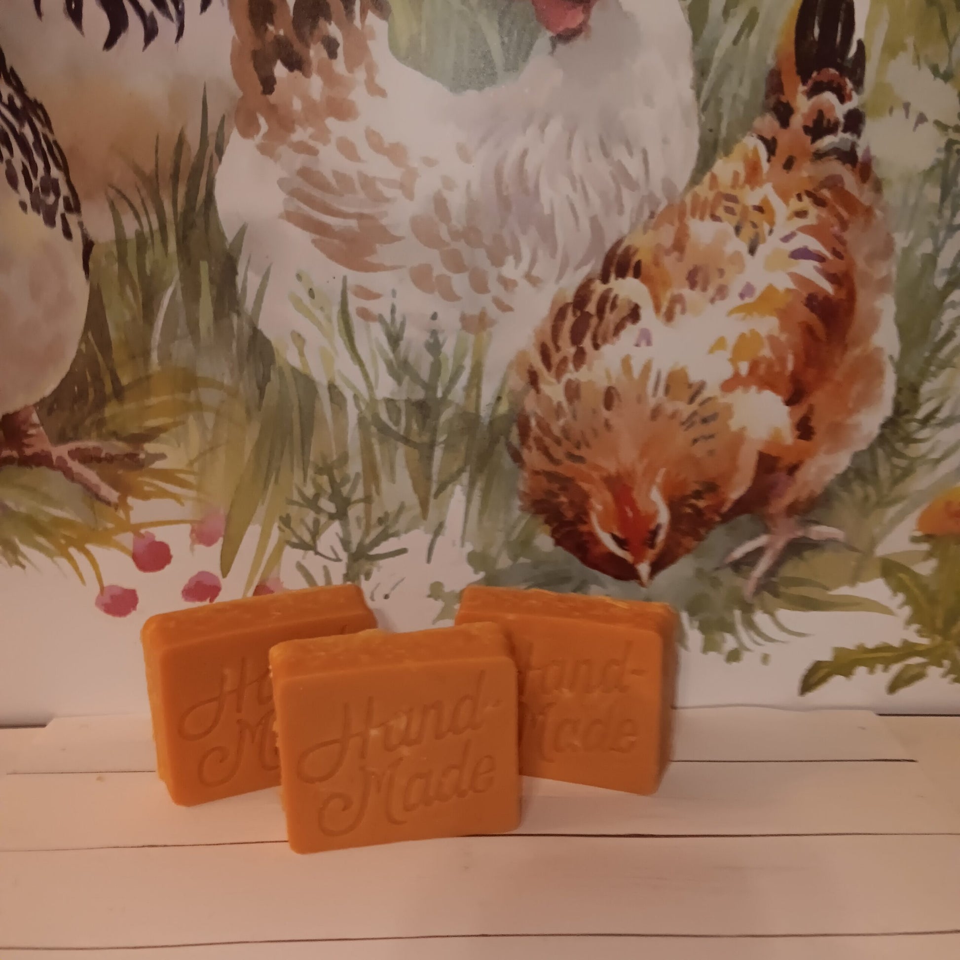 4 pack - Handmade Peach Sunset Goat's Milk Soap