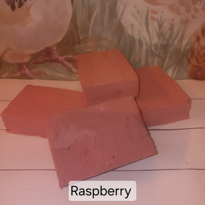 4 pack - Handmade Raspberry Scented Goat's Milk Soap