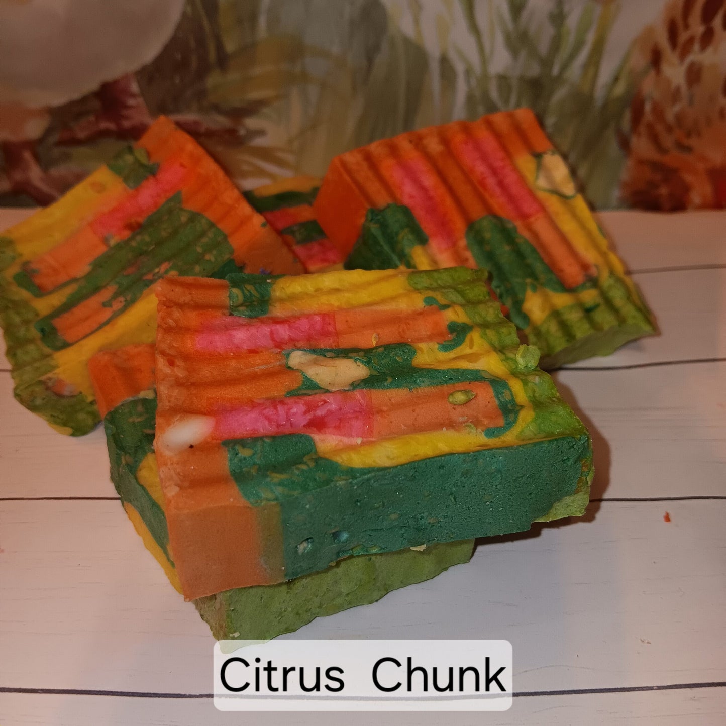 4 pack - Handmade Citrus Chunk Goat's Milk Soap
