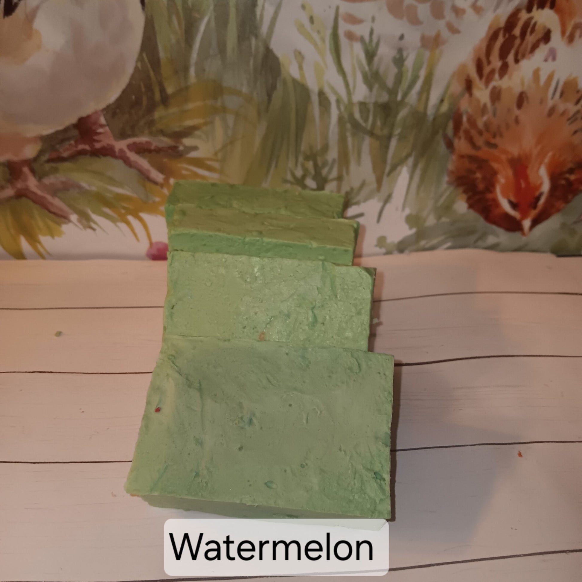 4 pack - Handmade Watermelon Scented Goat's Milk Soap